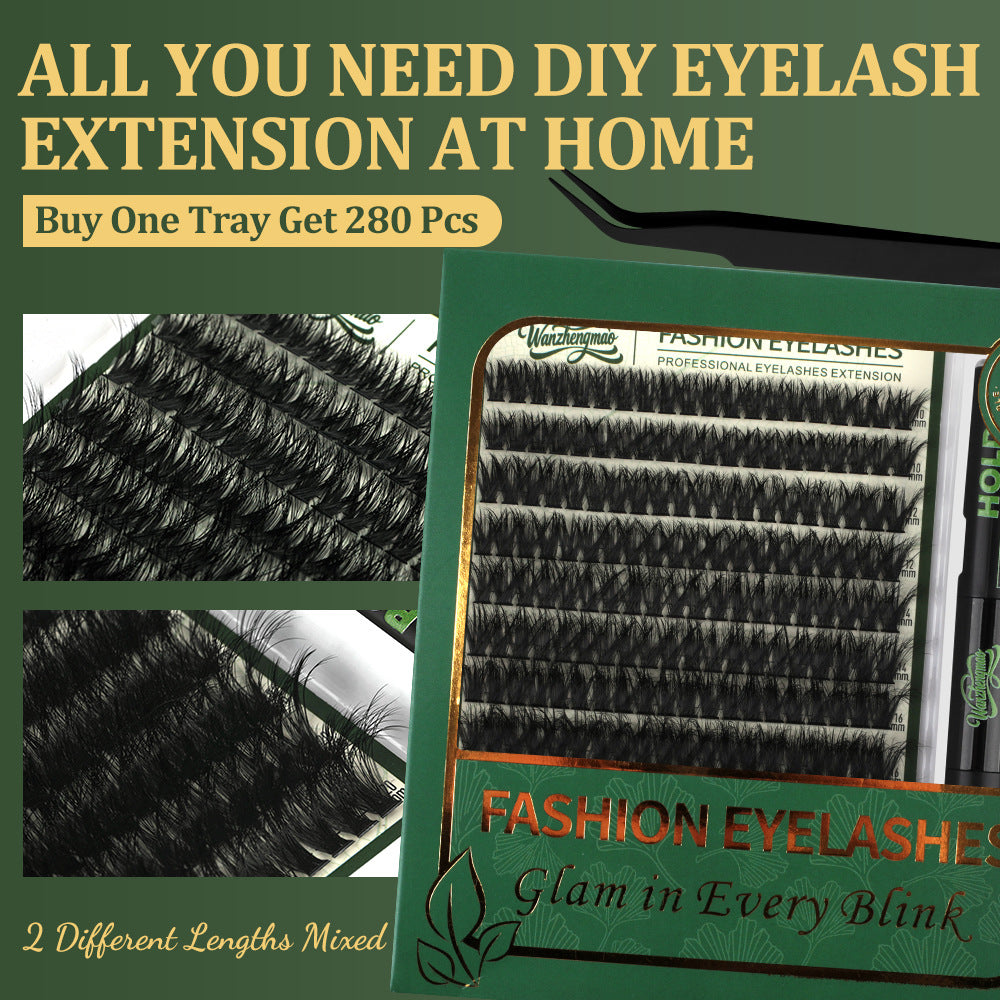 Popularno ki Evropa thaj ki Amerika: 3D D-Curve cluster lashes—naturalno dikhipe, voluminozno, DIY fan-style lashes.